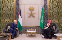 محمود عباس مع ولي عهد السعودية