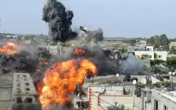 القصف الإسرائيلي تجاه منازل المواطنين بغزة