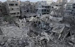 أثار القصف في غزة