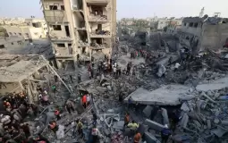 أثار القصف على قطاع غزة