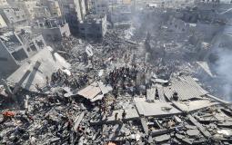 اثار القصف الإسرائيلي على قطاع غزة