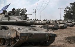 الدبابات الاسرائيلية في غزة