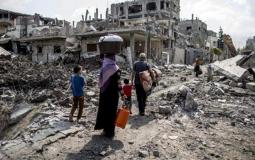 النازحين في غزة بسبب العدوان الإسرائيلي