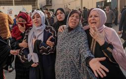 سيدات فقدن عاءلاتهن بسبب الحرب عل ىغزة