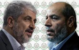 القياديان في حركة حماس خالد مشعل وخليل الحية