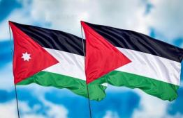 علم فلسطين والأردن