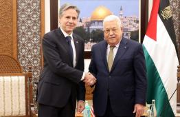 لقاء وزير الخارجية الأمريكى الصهيونى "أنتونى بلينكن" مع محمود عباس