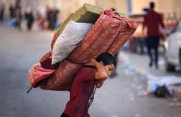 نزوح المواطنين في قطاع غزة