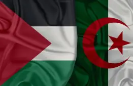 علم فلسطين والجزائر