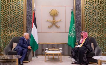 محمود عباس مع ولي عهد السعودية