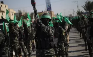 من مسير عسكري لحركة حماس في غزة