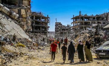 أثار الدمار الاسرائيلي على قطاع غزة