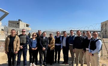 وفد أوروبي يزور بعثة الاتحاد الأوروبي للمساعدة الحدودية على معبر رفح عند معبر رفح