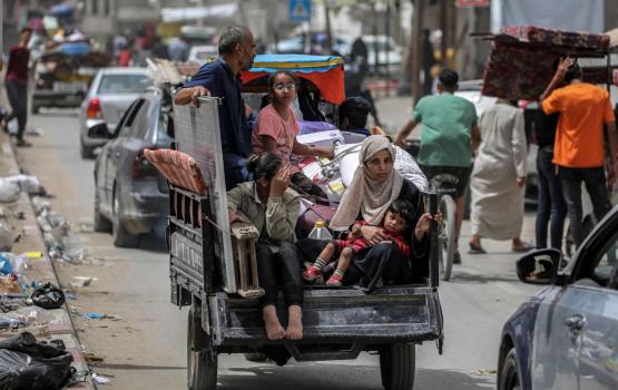 تنقل النازحين في قطاع غزة