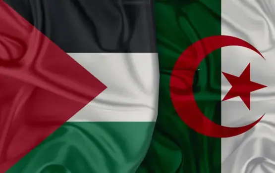 علم فلسطين والجزائر