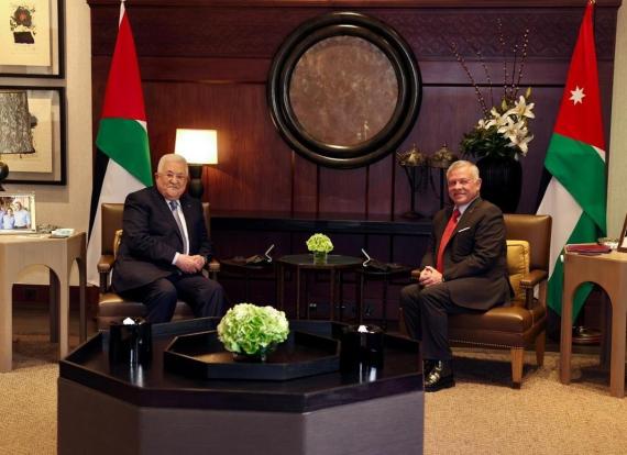 لقاء الرئيس عباس مع الملك عبد الله