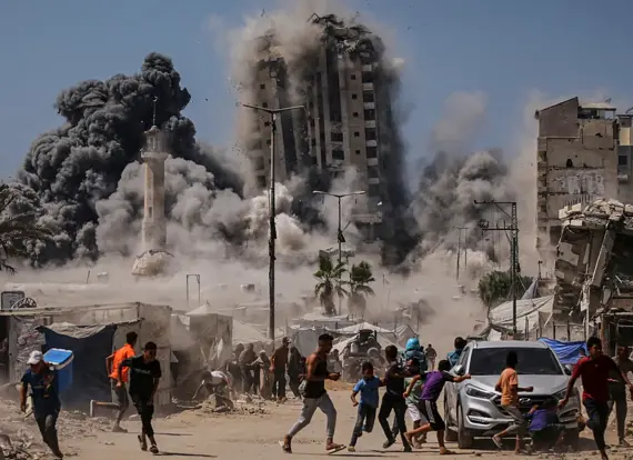 قصف سابق على غزة