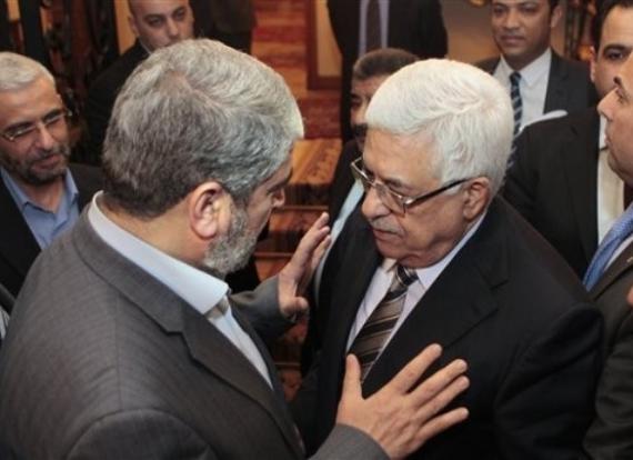 خالد مشعل ومحمود عباس