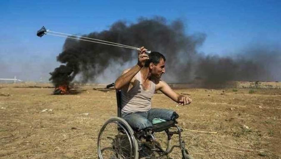 متظاهر في مسيرات العودة