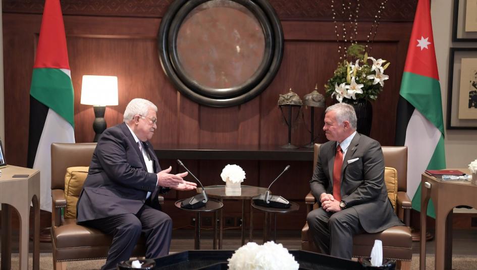 لقاء الرئيس الفلسطيني مع العاهل الأردني