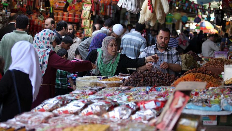 صورة من الأسواق الشعبية بغزة