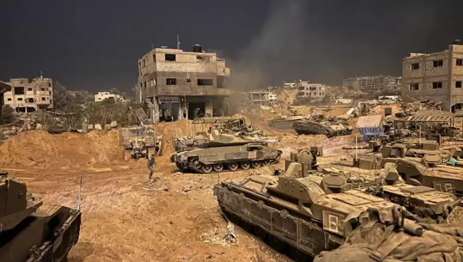 توغل الدبابات الإسرائيلية في قطاع غزة