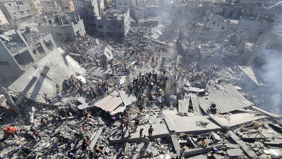 أثار القصف على غزة
