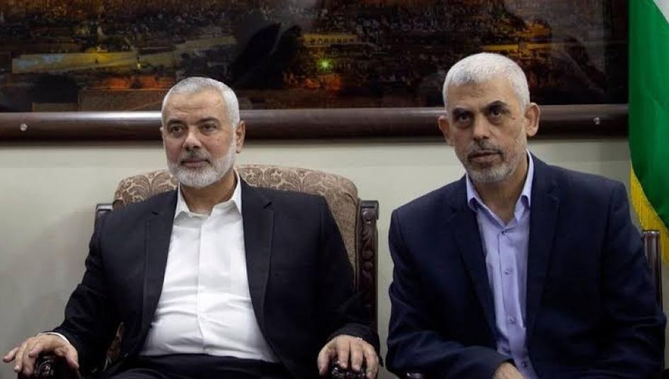 قيادة حركة حماس يحيي السنوار واسماعيل هنية