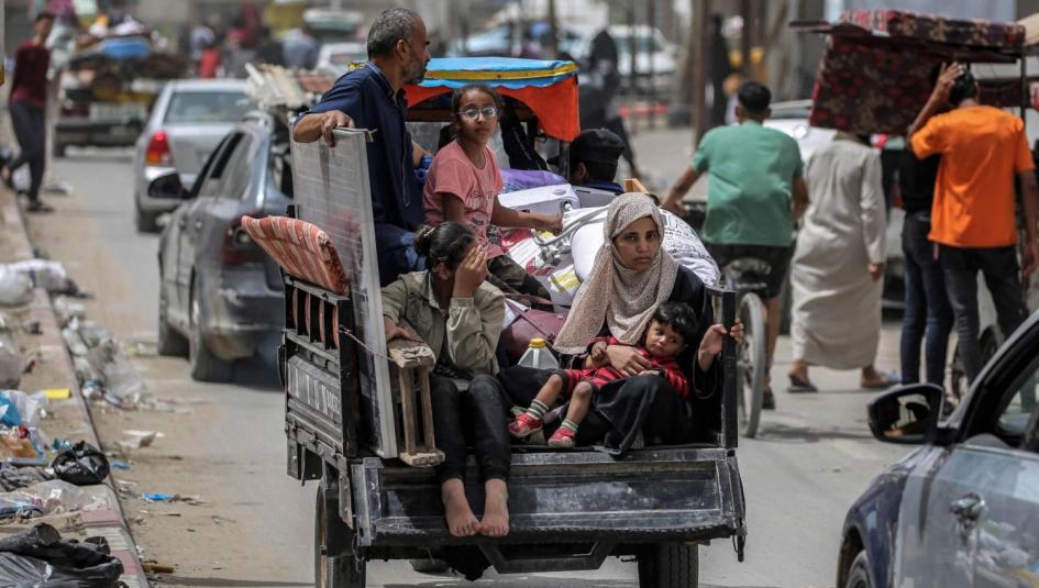 تنقل النازحين في قطاع غزة