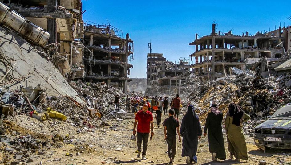 أثار الدمار الاسرائيلي على قطاع غزة