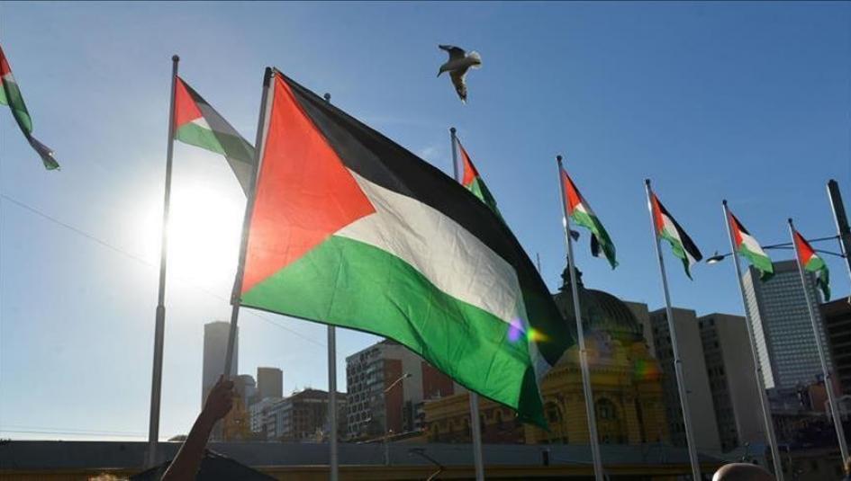 رفع علم فلسطين