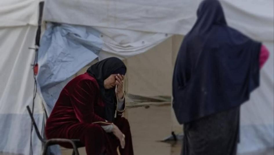 فلسطينيات يواجهن الشتاء بلا بيوت