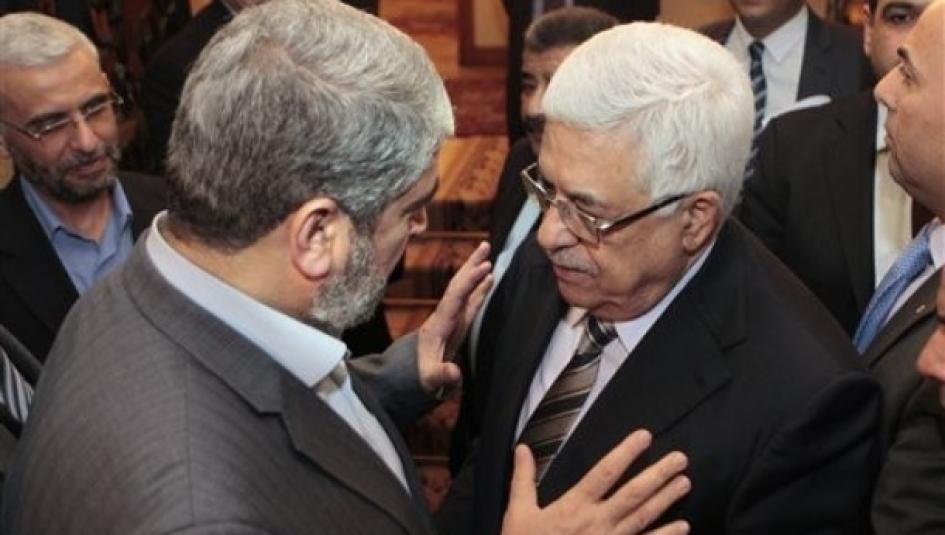 خالد مشعل ومحمود عباس